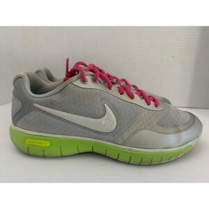 Nike Free XT Womens Running Tennis Shoes Silver Grey Pink Green Athletic Size 8